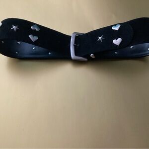 VTG Y2K Mundi Black Belt with Silver Buckle